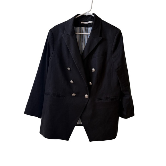 VERONICA BEARD Empire Linen Dickey Jacket Black Sz 14 - Picture 3 of 12